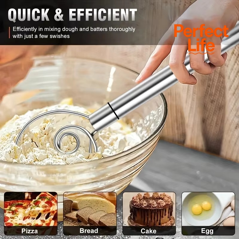 Danish Pancake Pan - Misturador de massa de aço inoxidável,