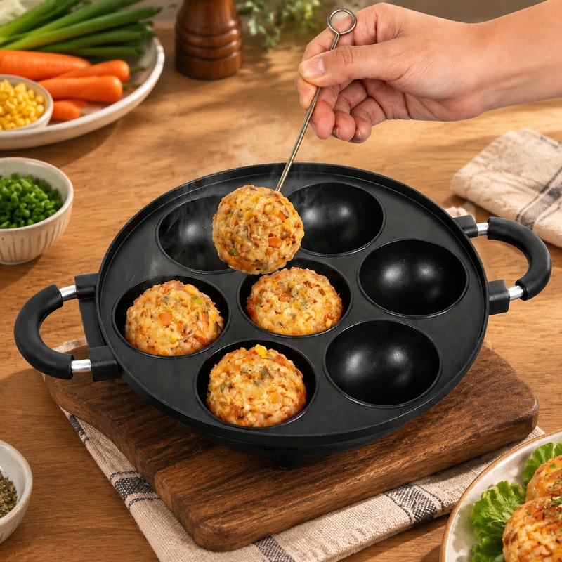 Molde de alumínio com 7 cavida - Takoyaki Grill Plate avaliação e preço